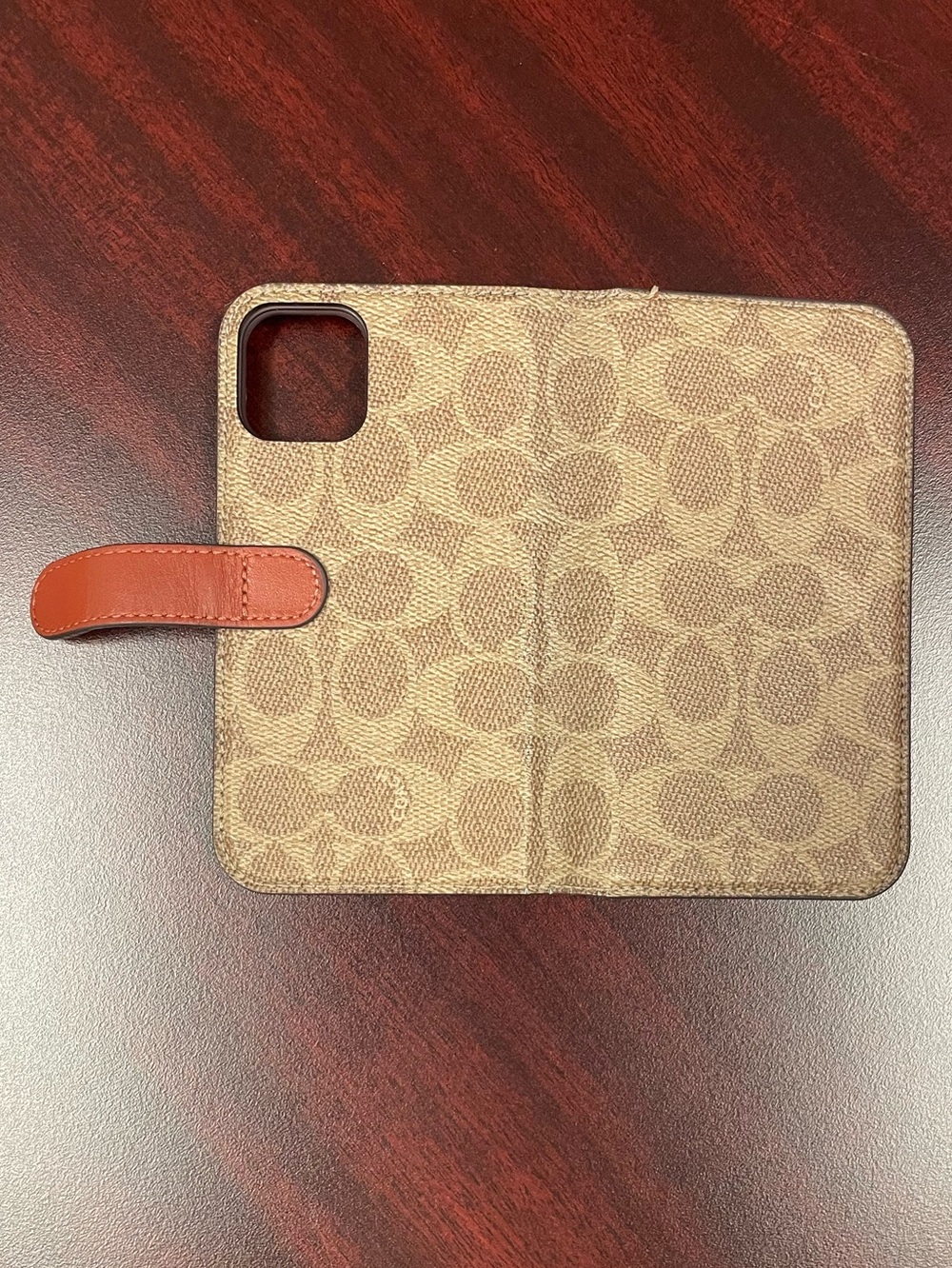 Coach iPhone 12 Phone Case Signature Canvas Folio Wallet Case - Picture 4 of 4